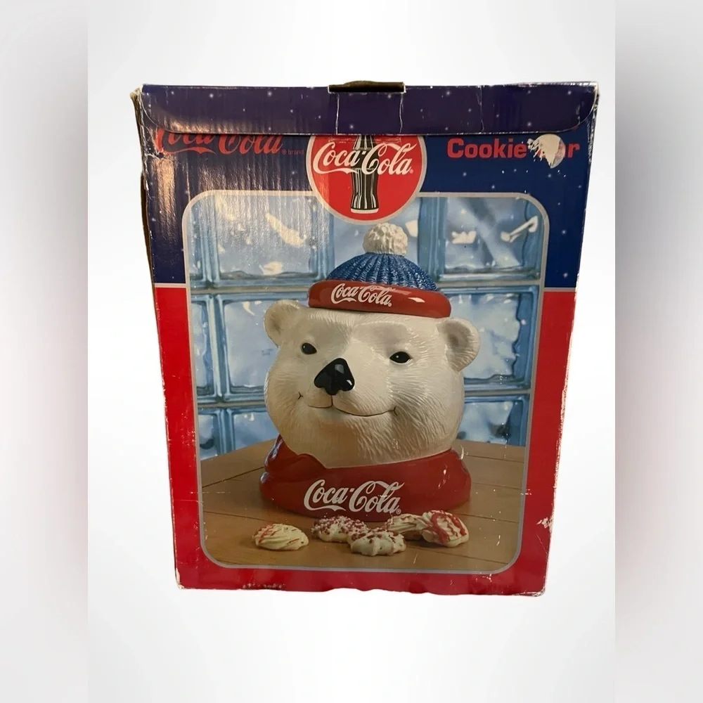 Vintage 1996 Coca-Cola polar‎ bear cookie jar